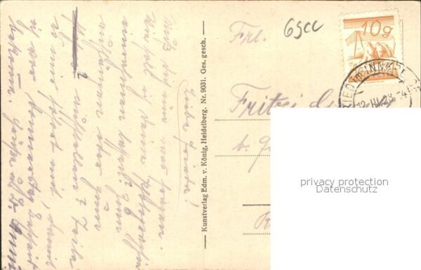 Liederkarte Das war in Heidelberg Willy Weiß – Bild 2