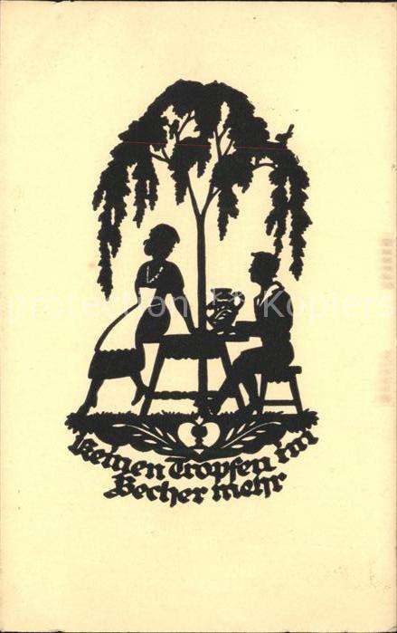 Scherenschnitt Schattenbildkarte Scherenschnitt