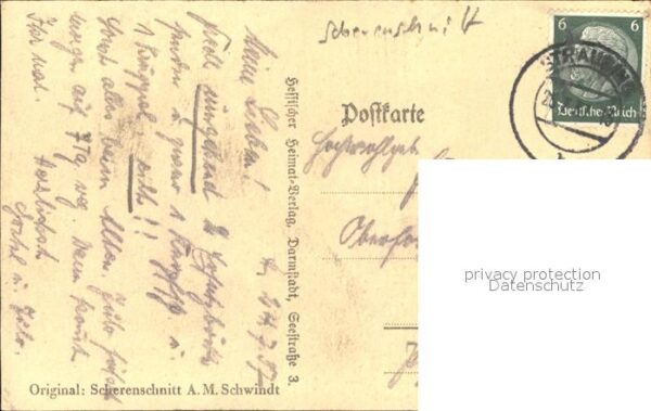 Scherenschnitt Schattenbildkarte Scherenschnitt – Bild 2