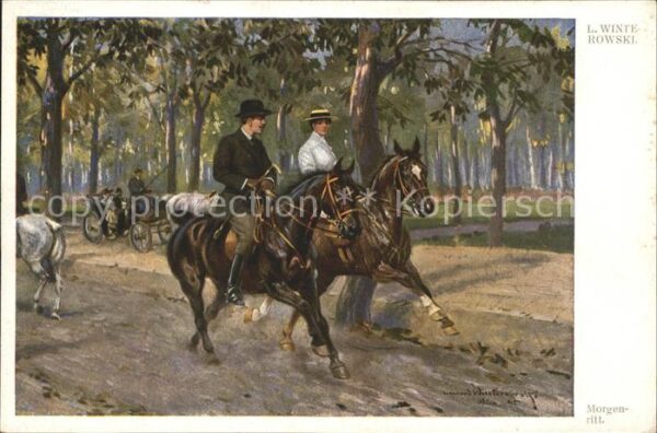 Kuenstlerkarte Winte Rowski L. Morgenritt