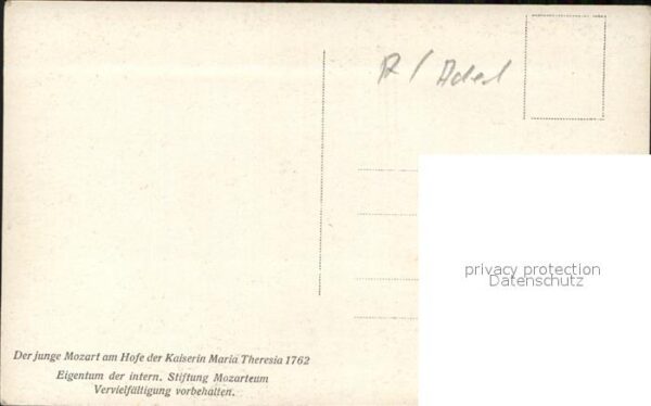 Adel Künstlerkarte Mozart Kaiserin Maira The – Bild 2
