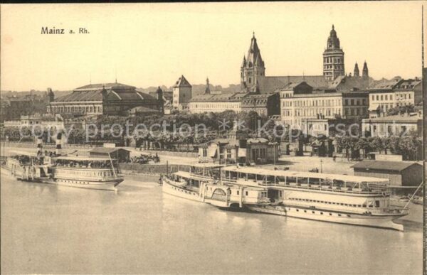 Dampfer Seitenrad Mainz Rhein