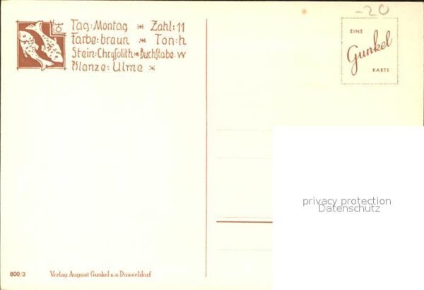 Sternzeichen Fische Schattenbildkarte – Bild 2