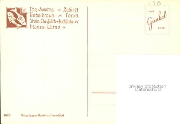 Sternzeichen Schattenbildkarte Fische – Bild 2