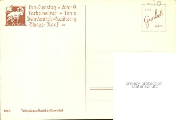 Scherenschnitt Schattenbildkarte Sternzeichen Widder – Bild 2