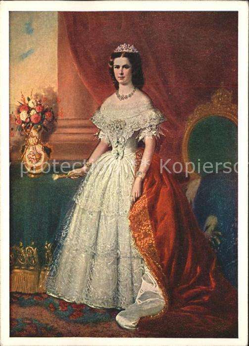 Kuenstlerkarte Kaiserin Elisabeth Gemälde Franz Ruß