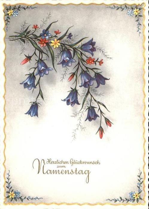 Namenstag Namenskarte Blumen