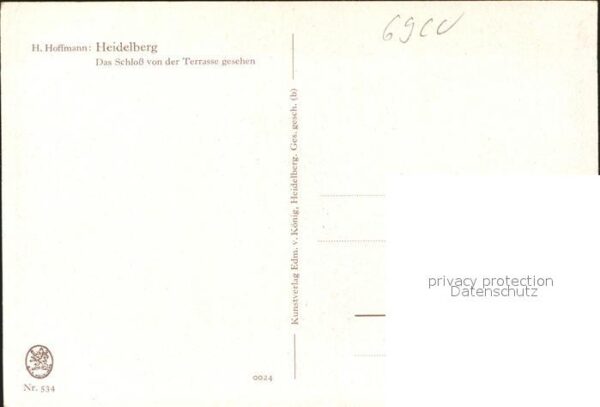 Hoffmann Heinrich Künstlerkarte Heidelberg Schloß – Bild 2