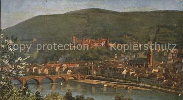 Kuenstlerkarte Heidelberg Brücke