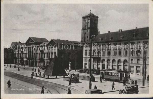 Strassenbahn A. H. Platz Karlsruhe