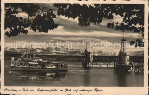 Dampfer Binnenschifffahrt Bodensee Konstanz Alpen