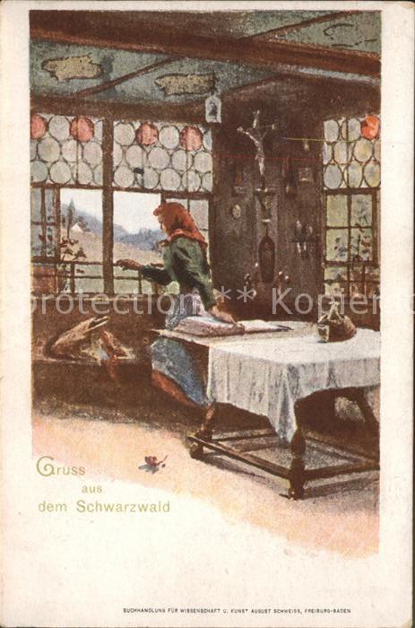 Trachten Schwarzwald Künstlerkarte