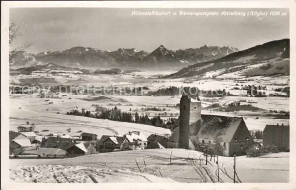 Mittelberg Oy Kirche Alpenpanorama