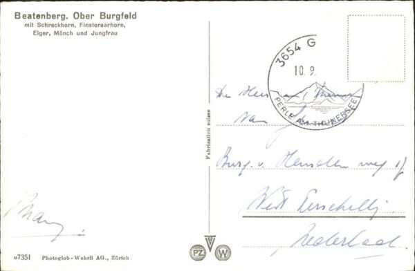 Beatenberg Schreckhorn Eiger Mönch Jungfrau finste – Bild 2