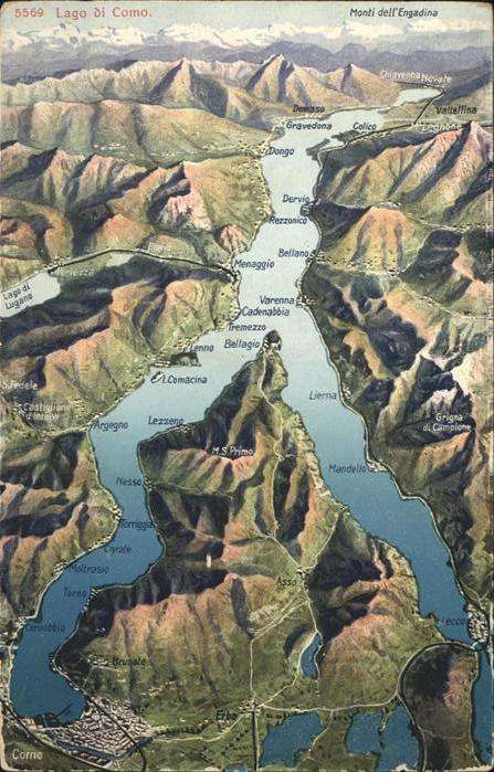 Lago di Como Fliegeraufnahme