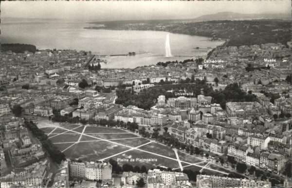 Geneve GE Fliegeraufnahme Plaine Plaimpalais Thea