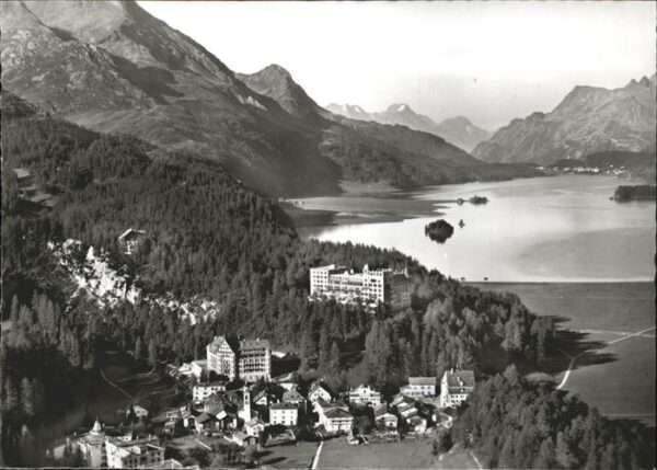 Sils Maria Graubuenden Fliegeraufnahme