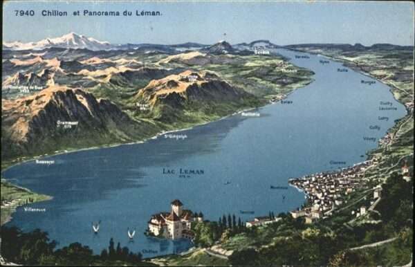 Chateau Chillon Panorama du Leman