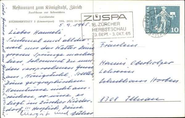 Zuerich Restaurant zum Königstuhl – Bild 2