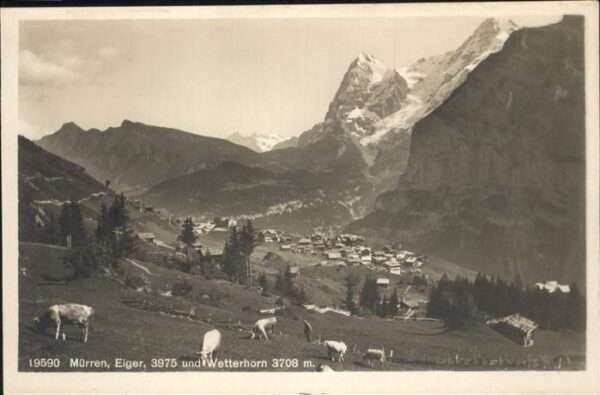 Muerren BE Eiger Wetterhorn Panorama