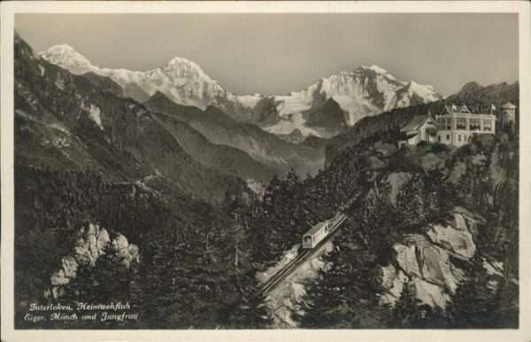 Interlaken BE Heimwehfluh Bahn Eiger Mönch Jungfrau