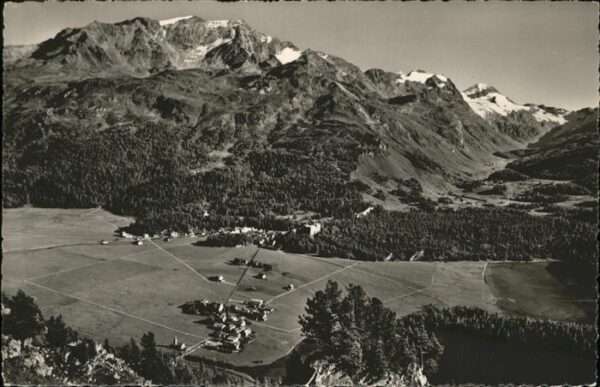 Sils Baselgia Silsersee Gesamtansicht