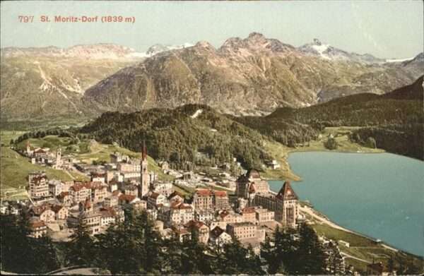 St Moritz GR Dorf Gesamtansicht