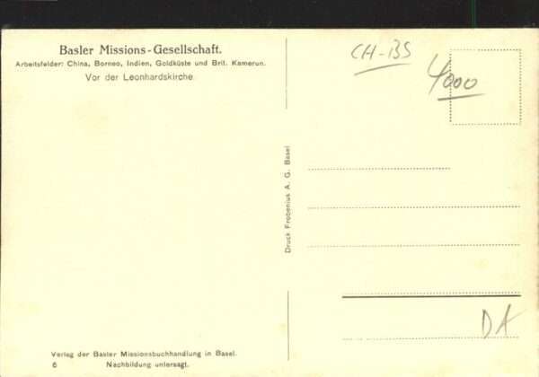 Basel BS Missions-Gesellschaft Leonhardskirche – Bild 2