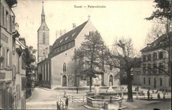 Basel BS Peters Kirche Brunnen