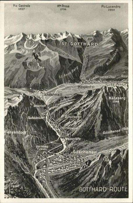 Goeschenen Gotthard Route