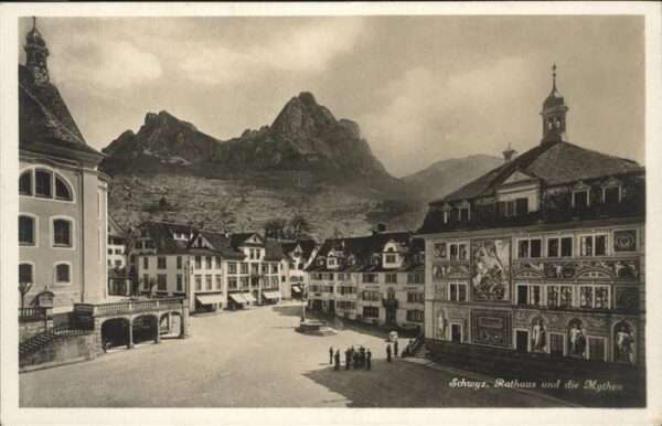 Schwyz Rathaus Mythen