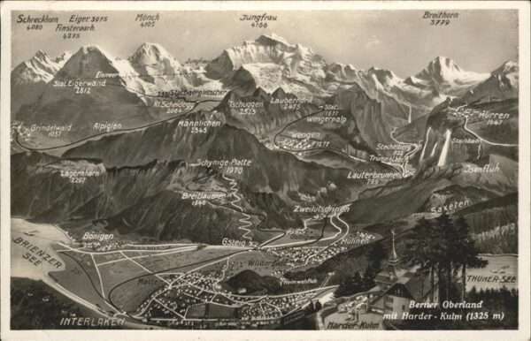 Interlaken BE Fliegeraufnahme Harder Kulm
