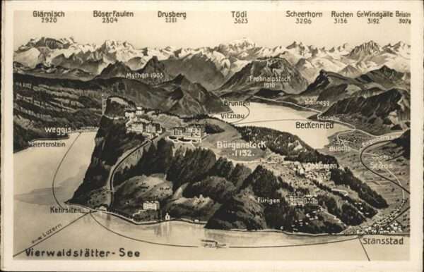 Vierwaldstaettersee Fliegeraufnahme
