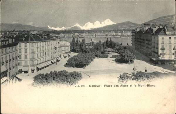 Geneve GE Place des Alpes Mont Blanc