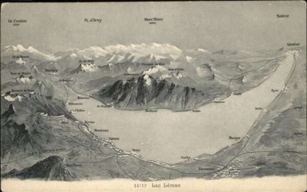 Lac Leman Genfersee Fliegeraufnahme