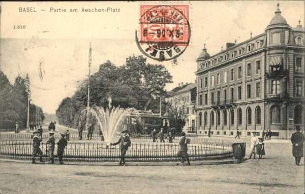 Basel BS Aeschen Platz Springbrunnen