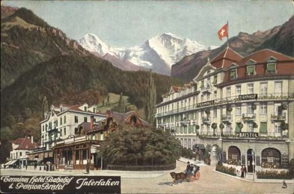 Interlaken BE Hotel Bahnhof Pension Bristol Kutsche