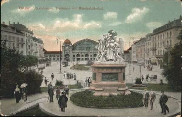 Basel BS Strassburger Denkmal Bundesbahnhof Kuts