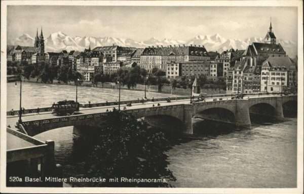 Basel BS Mittlere Rheinbrücke Strassenbahn