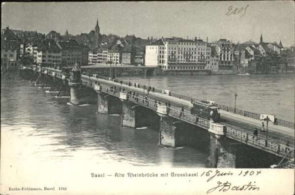 Basel BS Rheinbrücke Strassenbahn