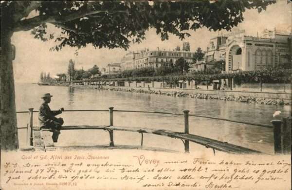 Vevey VD Quai Grand Hotel Jrois Couronnes
