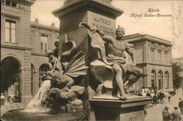 Zuerich Alfred Escher Brunnen
