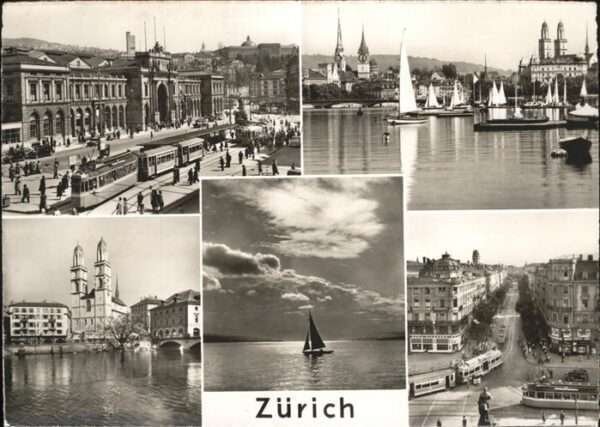 Zuerich Strassenbahn Segelboot