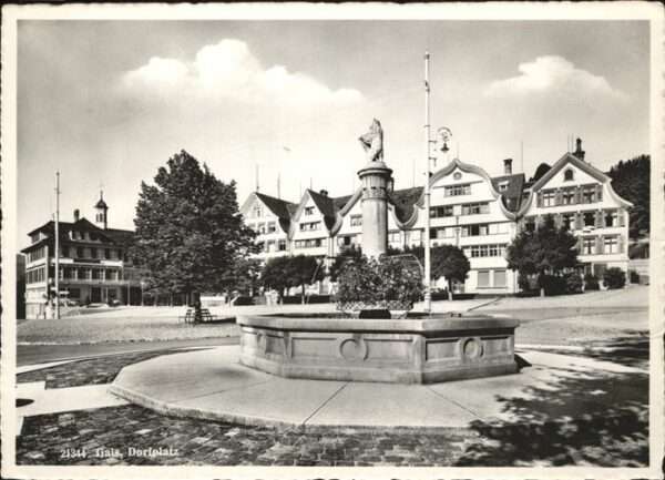 Gais AR Dorfplatz Brunnen