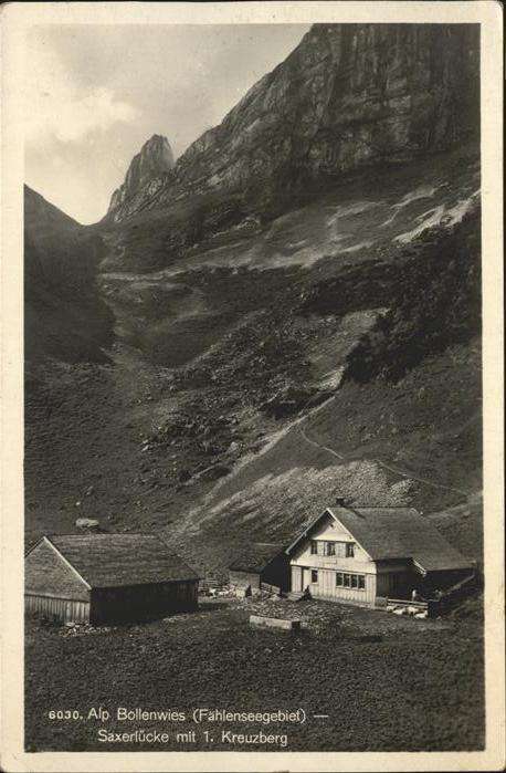 Saxer Luecke Bruelisau Alp Bollenwies Fählenseegebiet Kreuzber