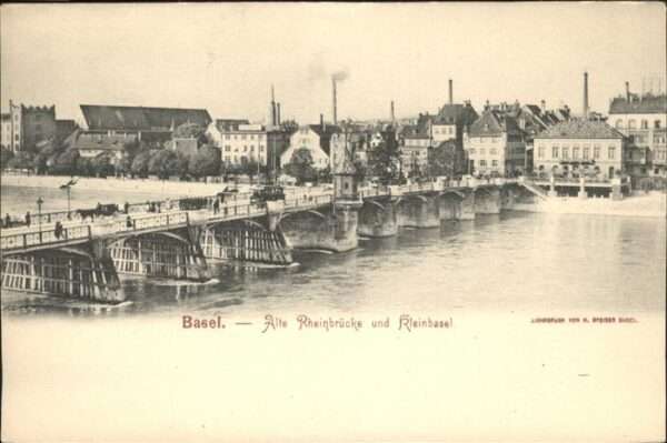 Basel BS Rheinbrücke Kutsche