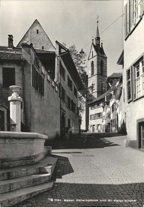 Basel BS Petersgasse St Peter Kirche Brunnen