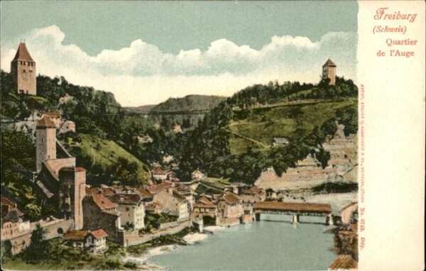 Fribourg FR Quartier Auge Brücke