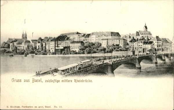 Basel BS Mittlere Rheinbrücke Strassenbahn