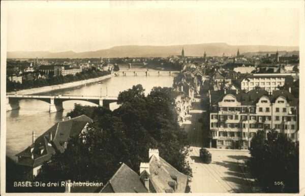 Basel BS drei Rheinbrücken